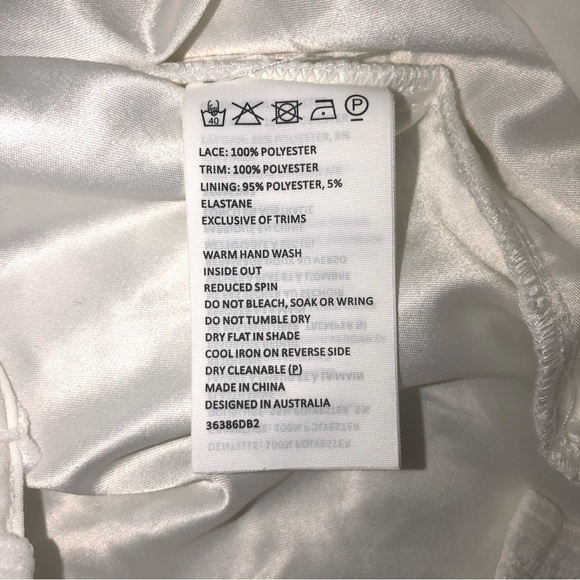 Bardot The Gemma Lace Dress Size M Halter Floral Aritzia White Cut Out Sheer - Picture 11 of 11